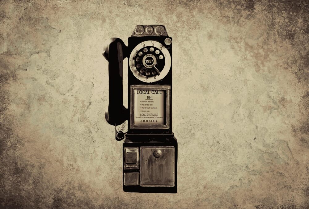 6172 Retro Telephones Ornament, Wall Mounted Decor Old Fashioned Antique